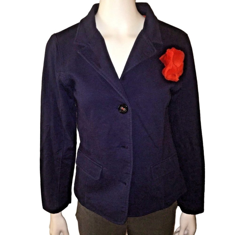 Eddie & Stein Eddie Bauer Blazer Size XL Womens Floral Boutonniere Button Up
